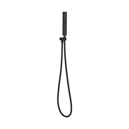 Sliver/Black Chrome Plated Square Concealed Showerhead and Handshower Mixer Set
