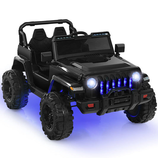 12V Kids Ride on Truck with 2.4G Parental Remote Control and Music-Black