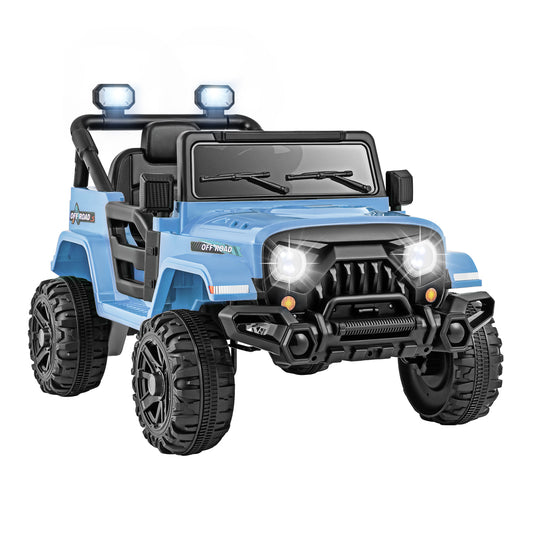 12V Kids Ride on Truck with Remote Control and 3 Speeds-Blue