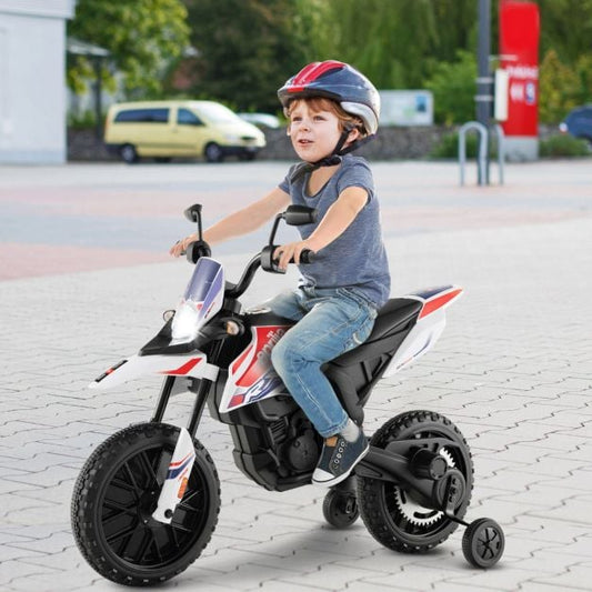 12V akumulatorowy motor dla malucha z muzyką dla dzieci w wieku 3-8 lat - biały