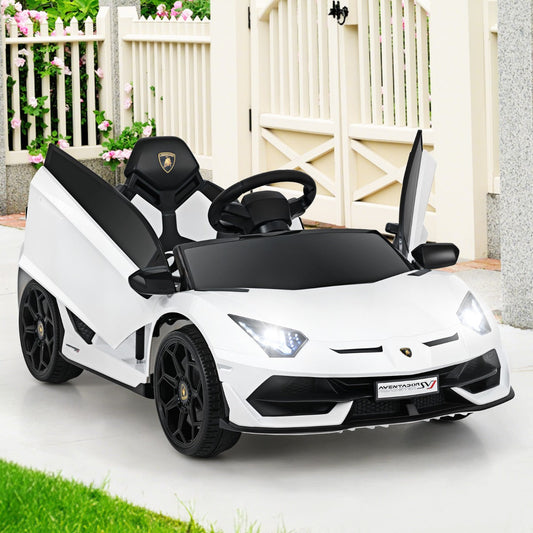 12V Licensed Lamborghini Kids Ride on Car with Remote Control-White