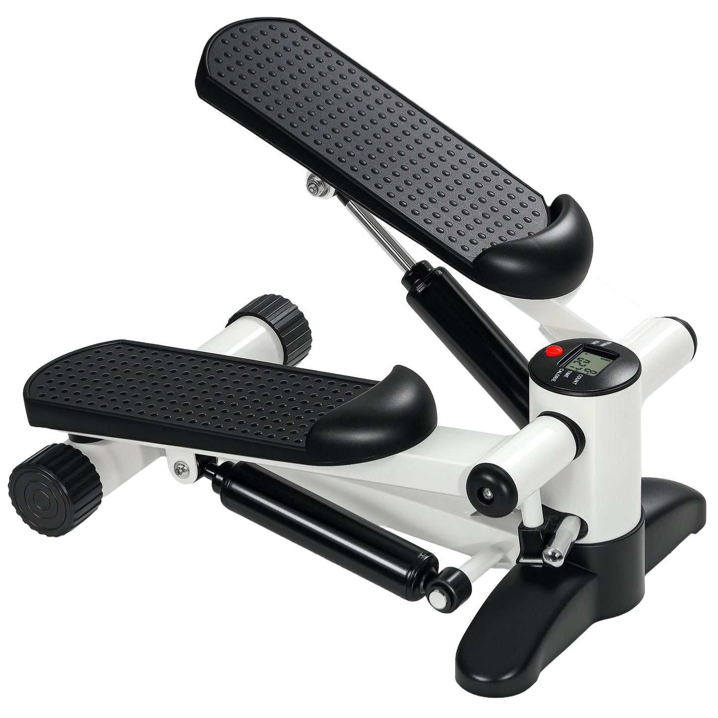 SPORTNOW Mini Stepper, Kompaktowy Stepper do ćwiczeń w domu z monitorem LCD i pedałami antypoślizgowymi, Biały