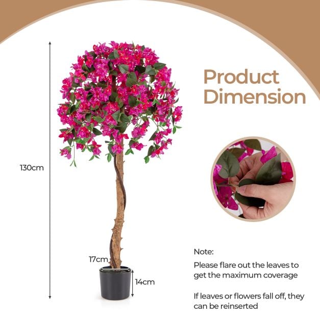 130cm Artificial Azalea Tree with 576 Flowers and 288 Leaves
