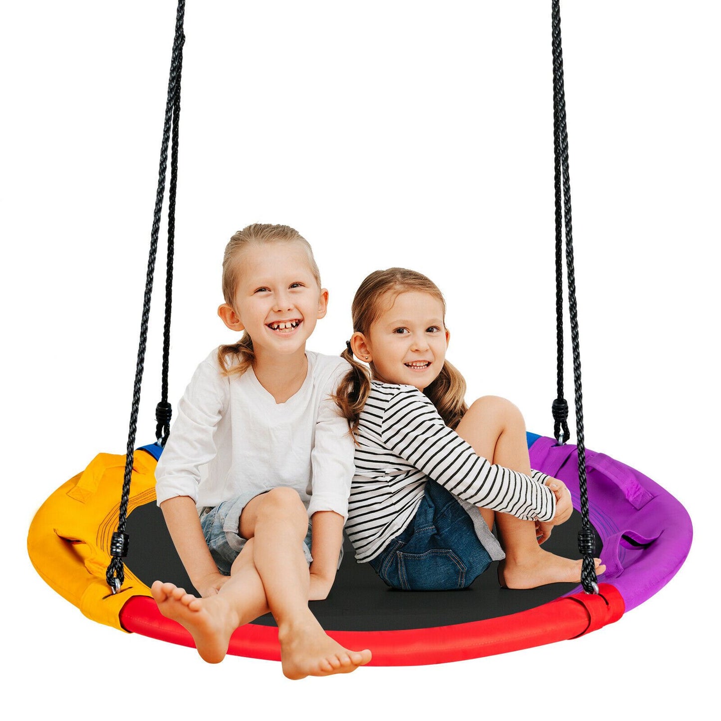 100cm Round Saucer Tree Swing with Pillow & Handle