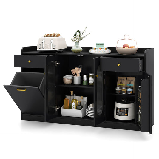 140 cm Buffet Cabinet in Black