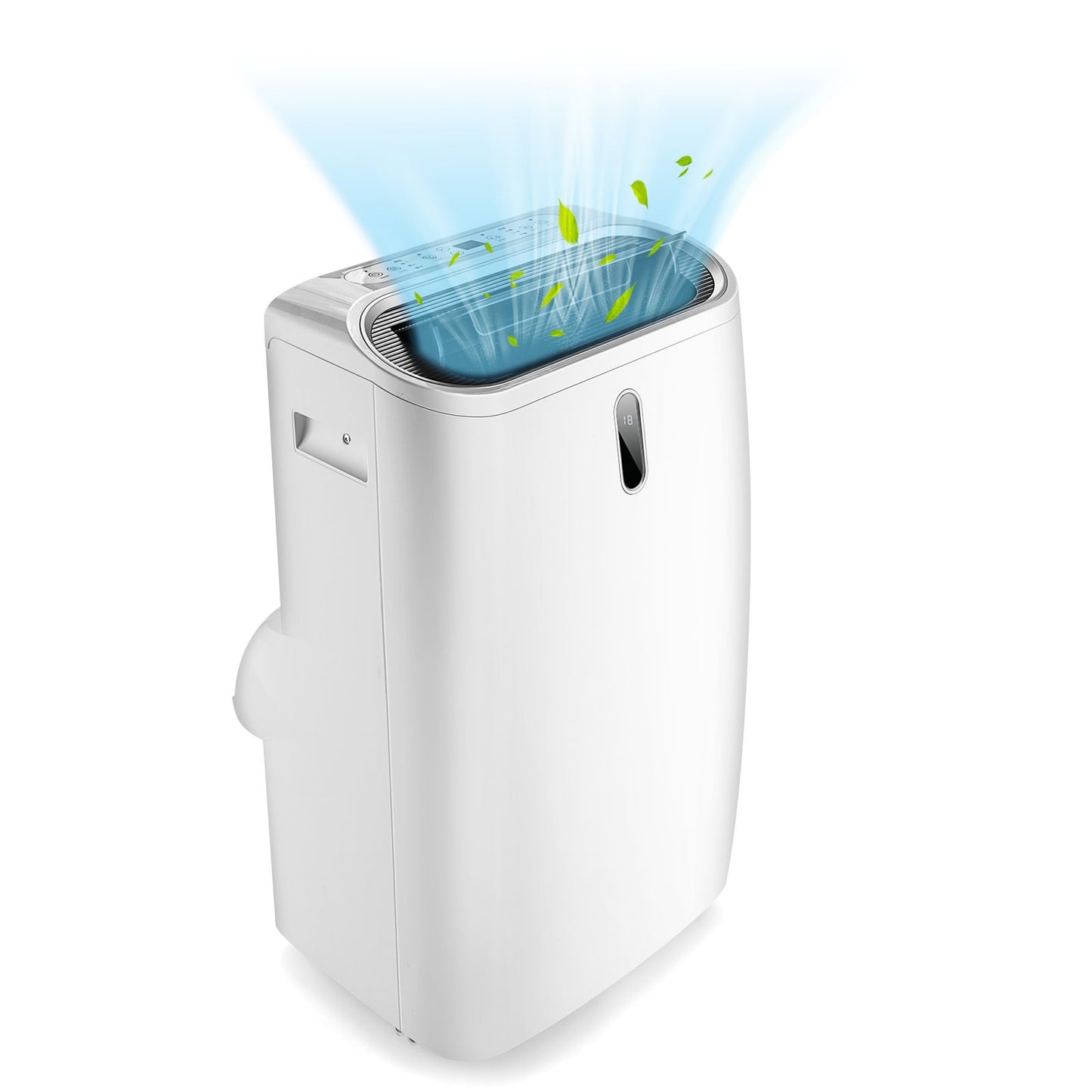 14000 BTU 4-in-1 Portable Air Conditioner with Remote Control and Sleep Mode-White