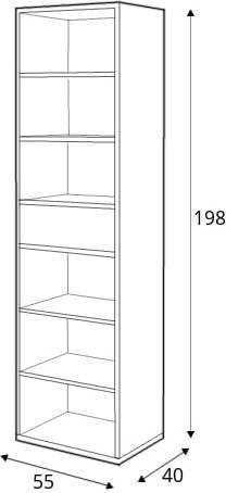 مكتبة من إيمولا IM-04 مقاس 55 سم