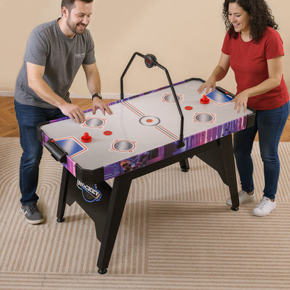 144 CM Air Hockey Table with 2 Pucks and 2 Pushers for Kids and Adults-White