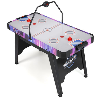 144 CM Air Hockey Table with 2 Pucks and 2 Pushers for Kids and Adults-White
