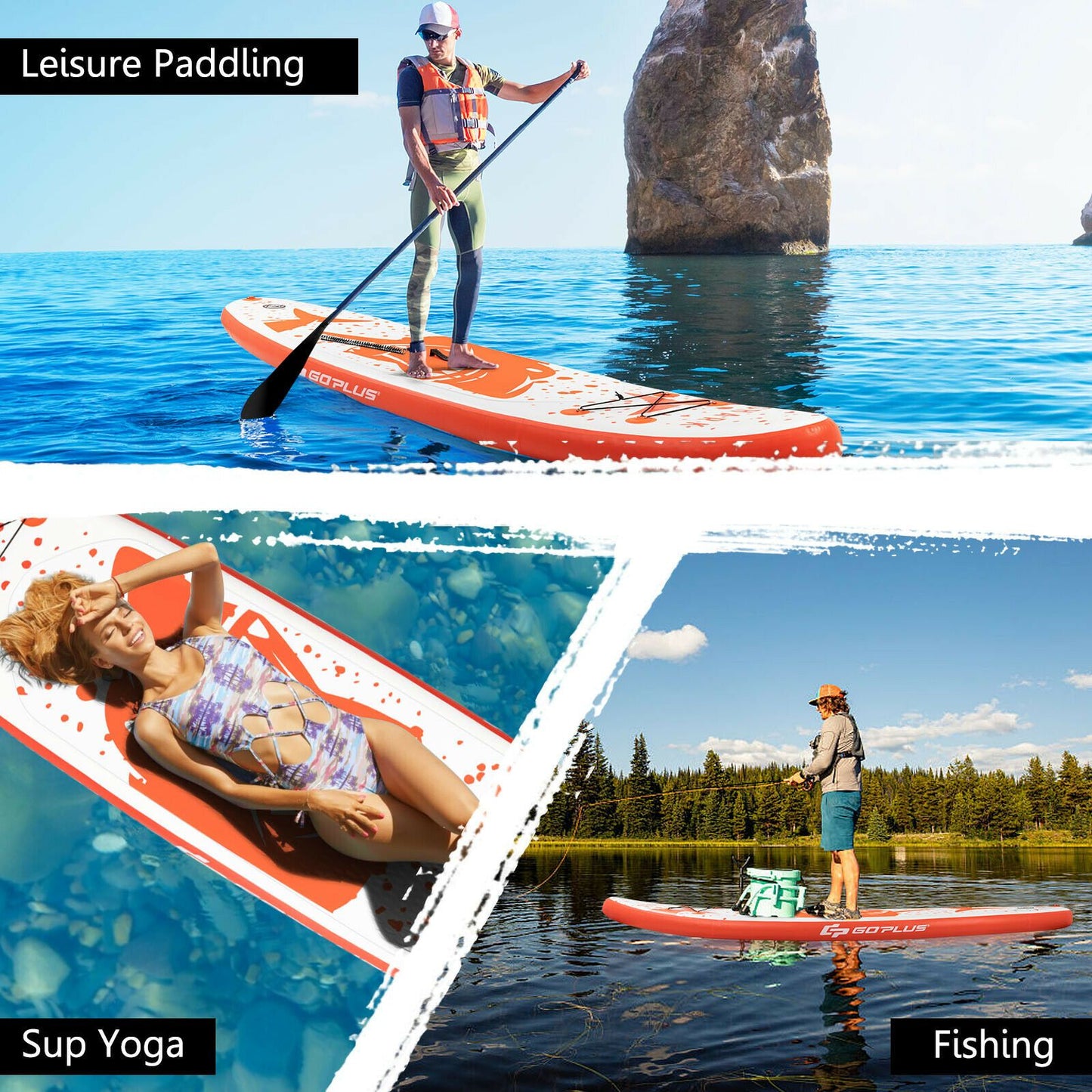 10.5FT Inflatable Stand Up Paddle Board SUP Non-Slip Deck