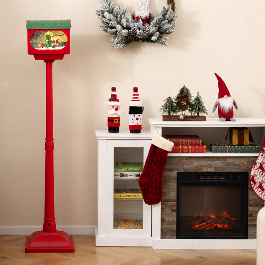 148 CM Musical Christmas Sound and Tap Activated Xmas Indoor Street Lamp-Red