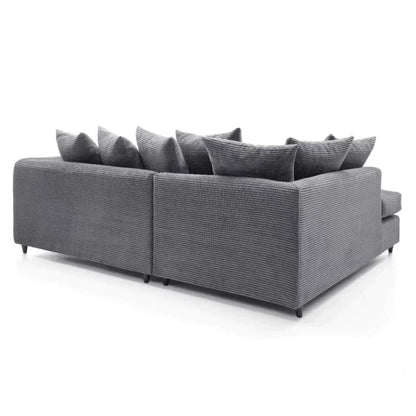 Jumbo Cord Brown Corner Sofa