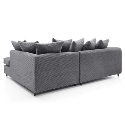 Jumbo Cord Grey Corner Sofa