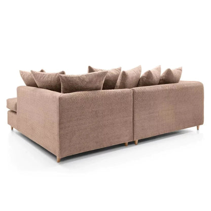 Jumbo Cord Grey Corner Sofa