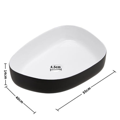 Premium Ceramic Sink with Stainless Steel Pop-upand Mounting Ring