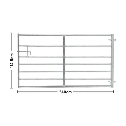4-12FT Durable Galvanized Metal Field Gate