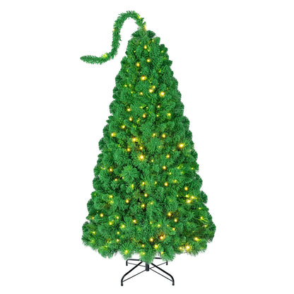 150 CM Artificial Flocked Christmas Tree with 427 Branch Tips and Pine Needles-1.5m