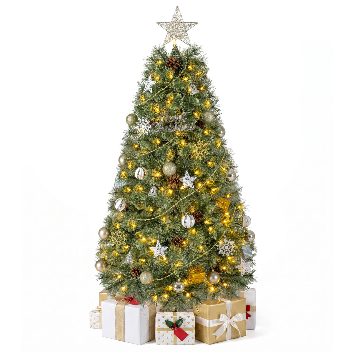 150 CM Christmas Tree with Ornaments 238 Lush Branch Tips