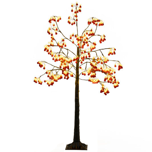 150 CM Christmas Decoration Tree Artificial Tree with Bendable Branches and 384 Red Balls