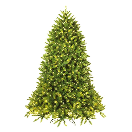 150 cm Pre-Lit Christmas Tree with LED Lights with 8 Lighting Modes-1.5M