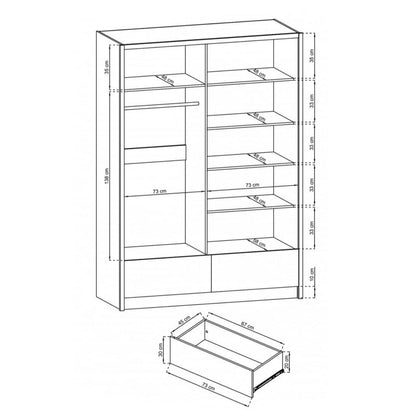 Aria I Sliding Door Wardrobe 154cm