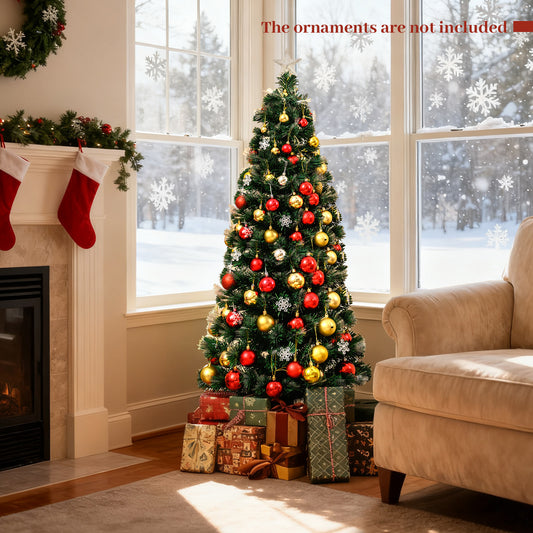 120/150 cm Fiber Optic Christmas Tree Artificial Pre-lit Xmas Tree with 8 Lighting Modes-1.5 M