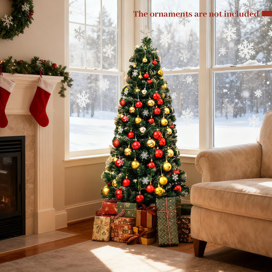 120/150 cm Fiber Optic Christmas Tree Artificial Pre-lit Xmas Tree with 8 Lighting Modes-1.5 M