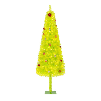150cm Pre-Lit Whimsical Christmas Tree with Bendable Crooked Top and Warm White LED Lights