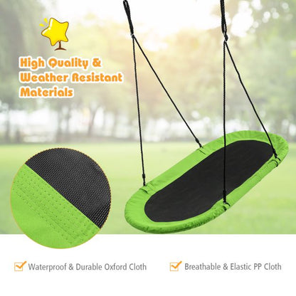 Flying Oval Tree Swing Set with Adjustable Hanging Ropes for Outdoor Use