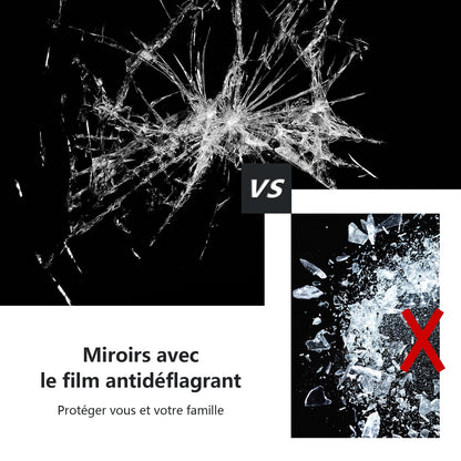 153 x 37 cm Wooden Frame Rectangle Full Length Mirror-Black