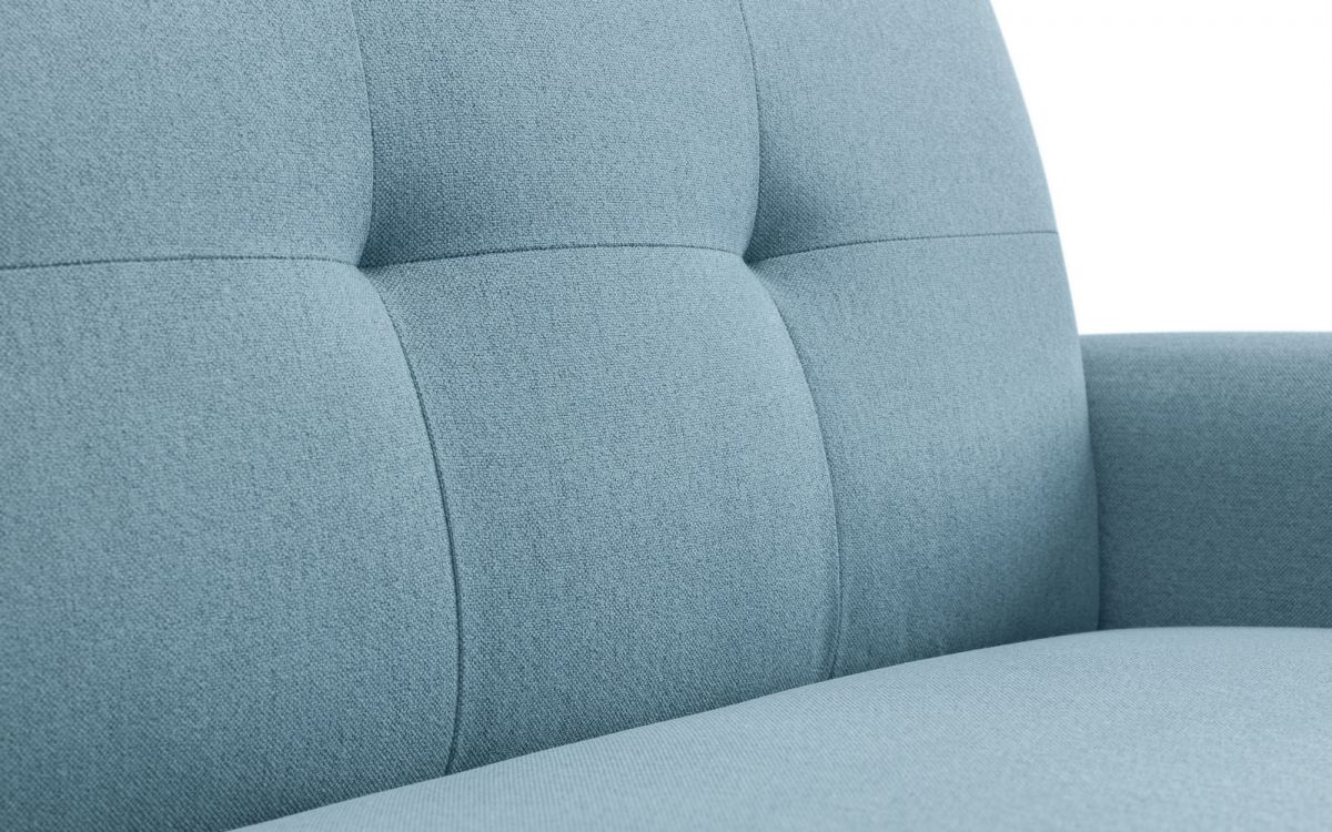 Monza Compact And Stylish 3 Seater Retro Sofa - Blue