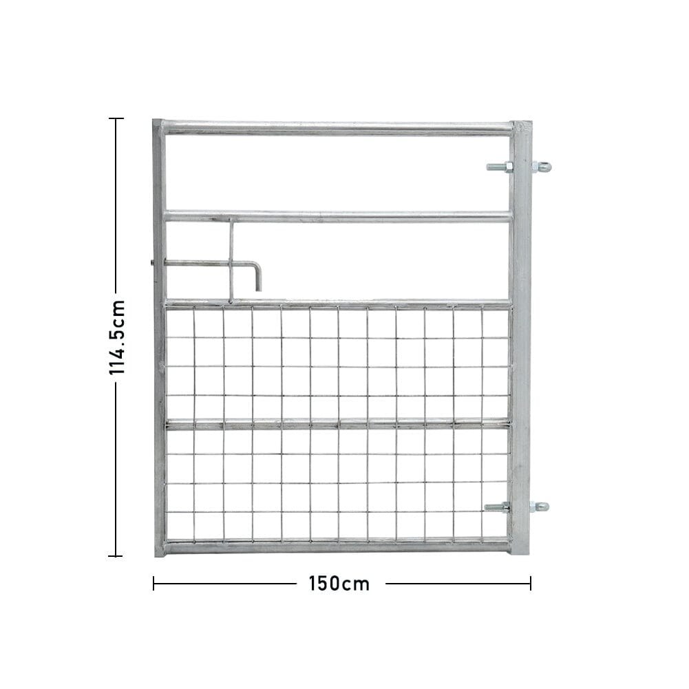 Durable Half Mesh Galvanized Metal Field Gate