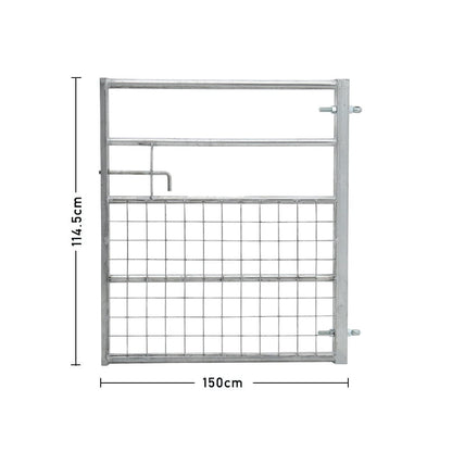 Durable Half Mesh Galvanized Metal Field Gate