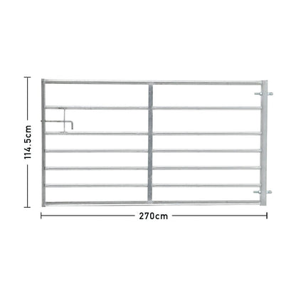 4-12FT Durable Galvanized Metal Field Gate