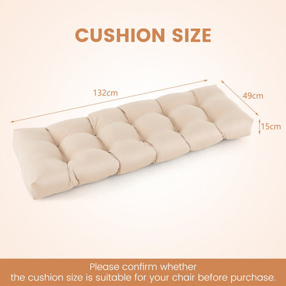 15cm Thick Garden Bench Cushion for Outdoor and Indoor Use-Beige