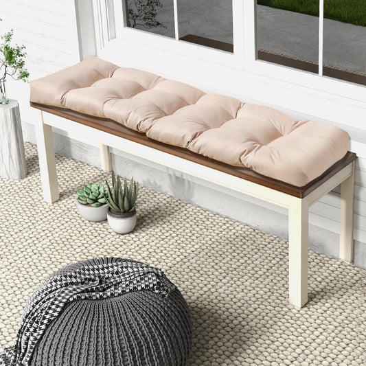 15cm Thick Garden Bench Cushion for Outdoor and Indoor Use-Beige