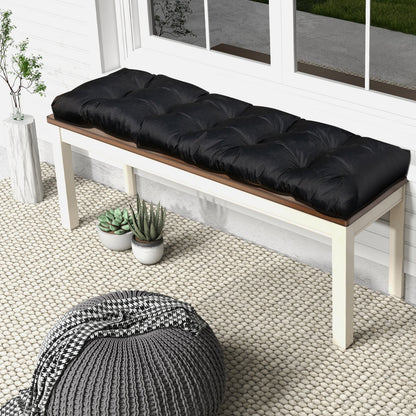 15cm Thick Garden Bench Cushion for Outdoor and Indoor Use-Black
