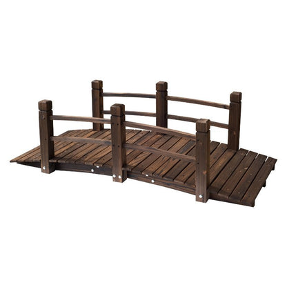 1.5M Wooden Garden Bridge Lawn Décor - Furniture Gold