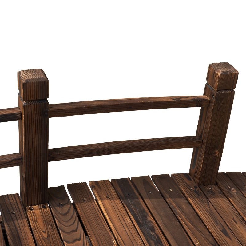 1.5M Wooden Garden Bridge Lawn Décor - Furniture Gold