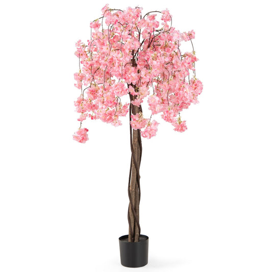 163CM Tall Artificial Cherry Blossom Tree with Flowers-Pink