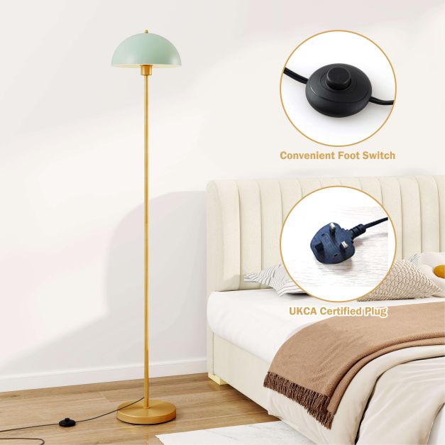 163cm Floor Lamp Standing Lamp with Shatterproof Lampshade