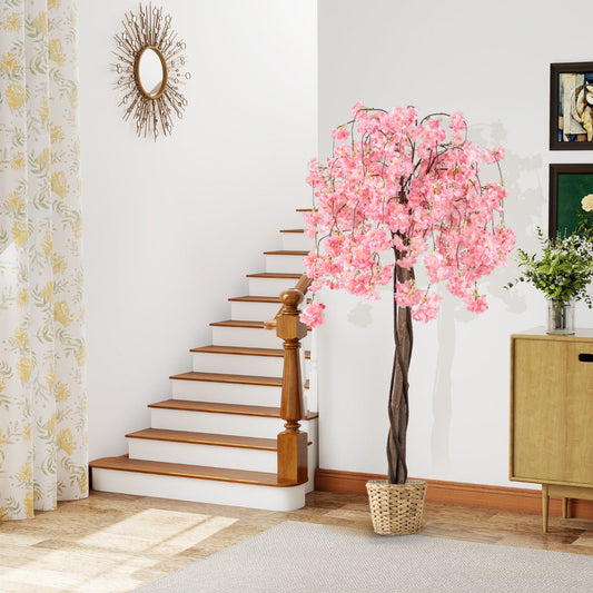 163CM Tall Artificial Cherry Blossom Tree with Flowers-Pink