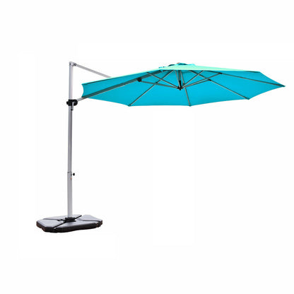 Round Cantilever Umbrella with Heavy-Duty Aluminum Pole for Garden-Navy