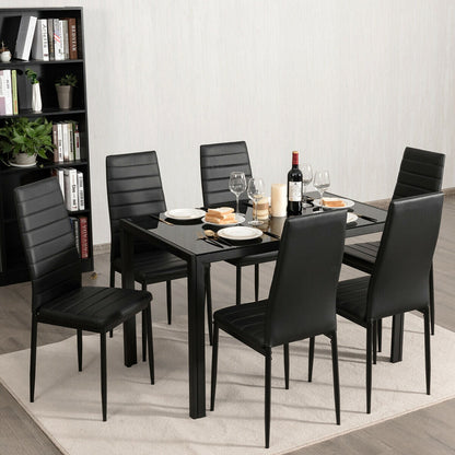Set of 6 High Back Dining Chairs-Set of 6