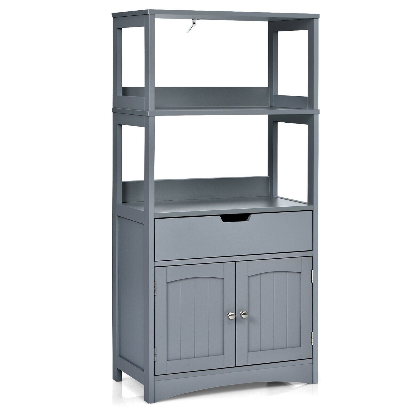 Multipurpose Storage Cabinet with Drawer for Bathroom-Grey
