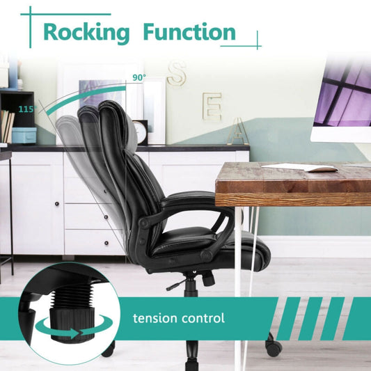 Ergonomic Big & Tall Chair  with Rocking Backrest for Home & Office