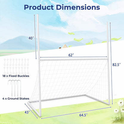 2 in 1 Backyard Football Net with PE Netting for Park Backyard School