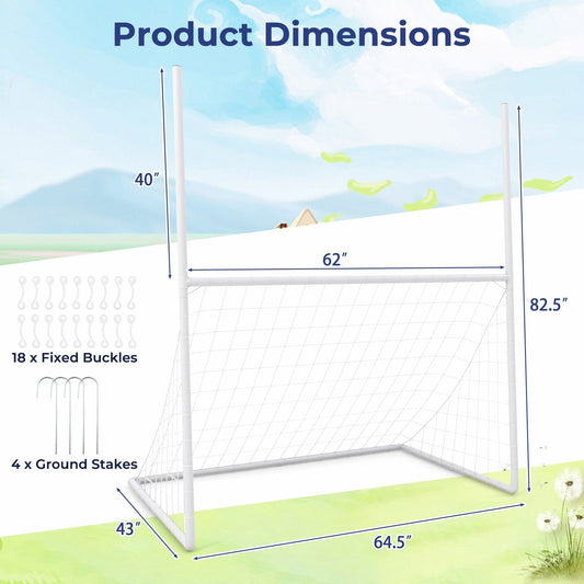 2 in 1 Backyard Football Net with PE Netting for Park Backyard School