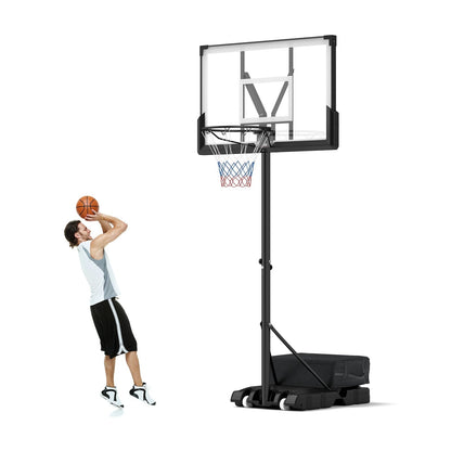 Portable Basketball Hoop Outdoor Basketball Goal System Adjustable for Kids Teens Adults