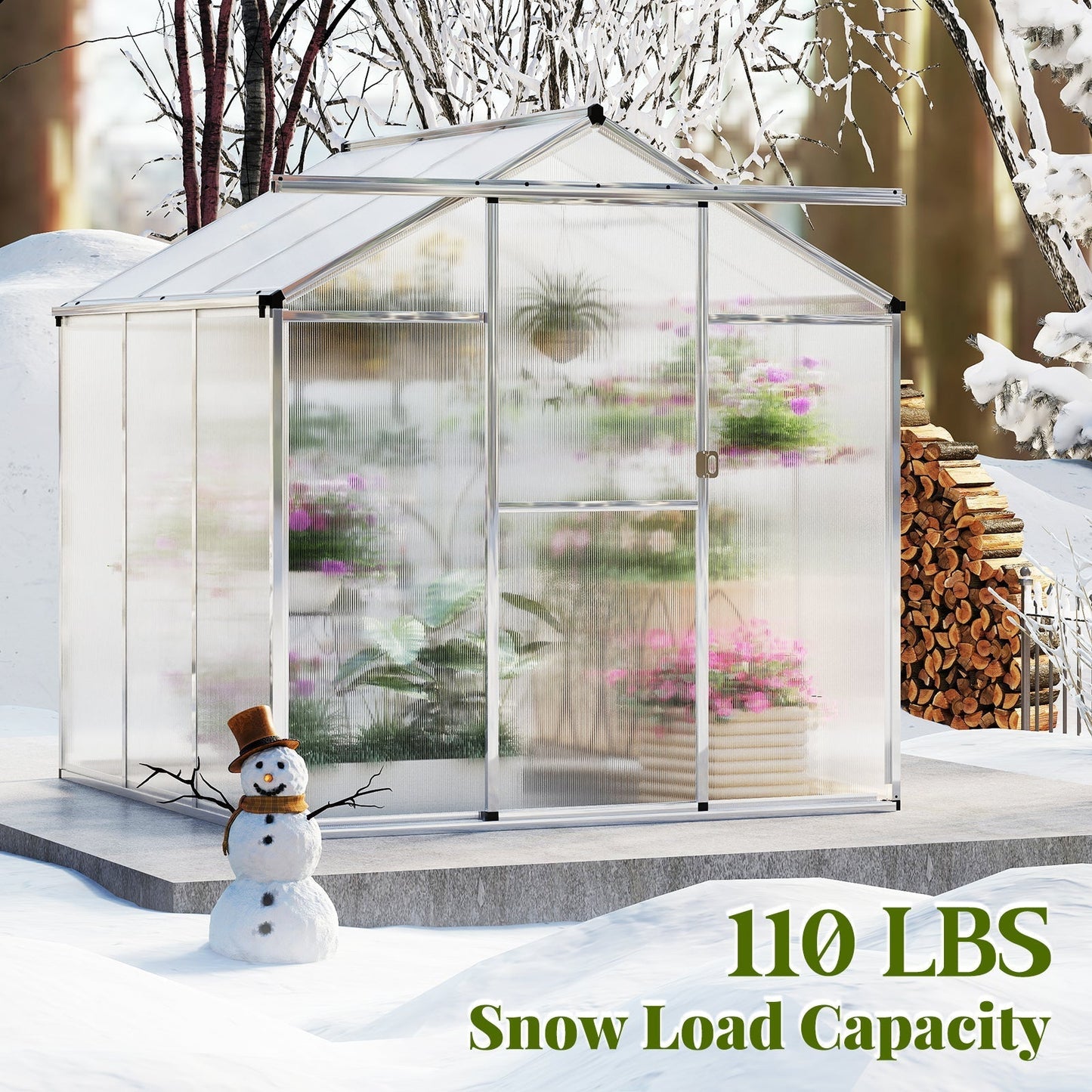 185 x 185 cm/244 x 185 cm Greenhouse Large Walk-in Green House-S